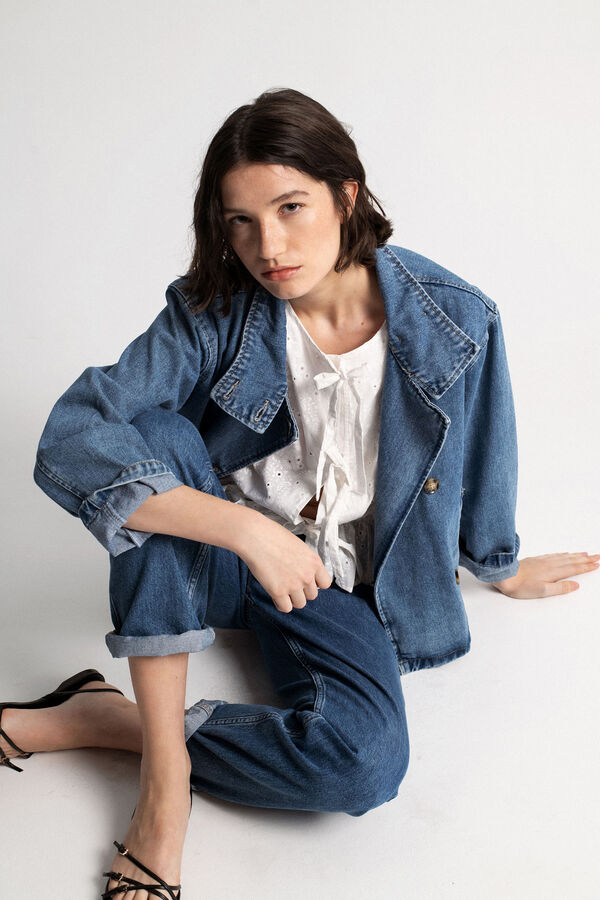 Object Chaqueta vaquera cruzada Azul