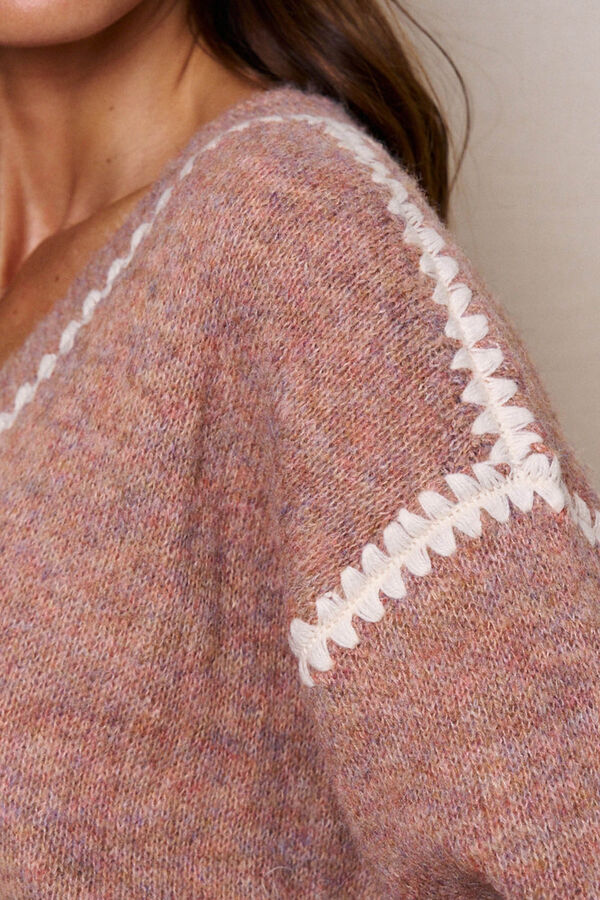 Pol&iacute;n Et Moi Jersey pico Rosalinda Rosa