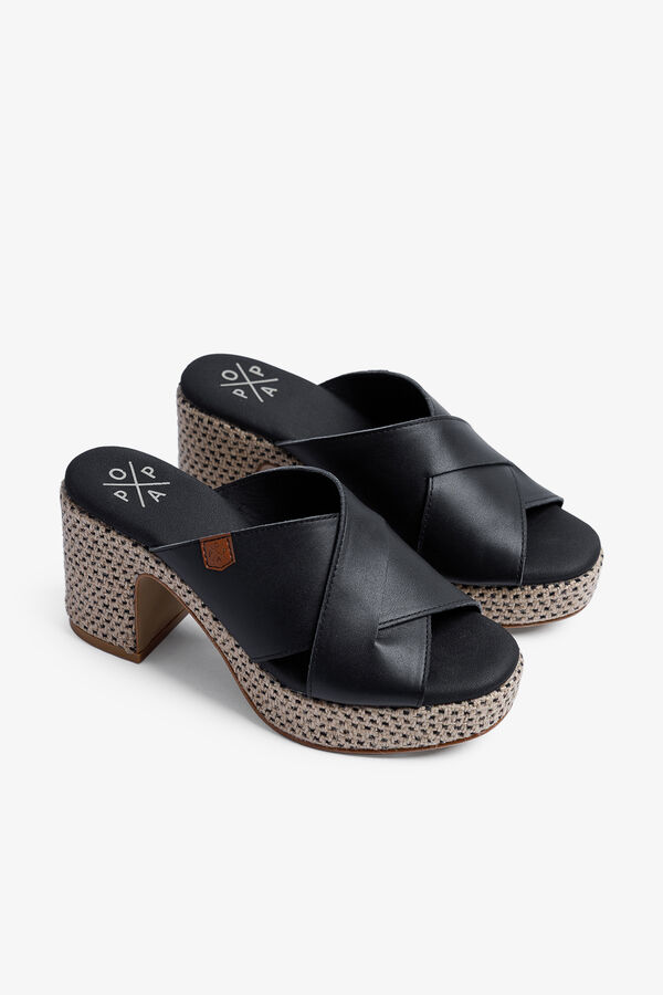 Popa Sandalia cu&ntilde;a tac&oacute;n se&ntilde;ora Melibea Piel Negro