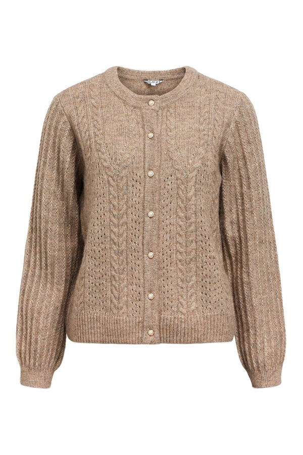 Object Cardigan punto calado Marrón