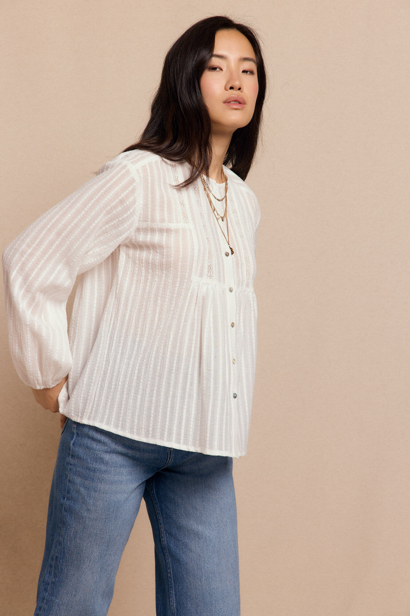 Slowlove Blusa encajes