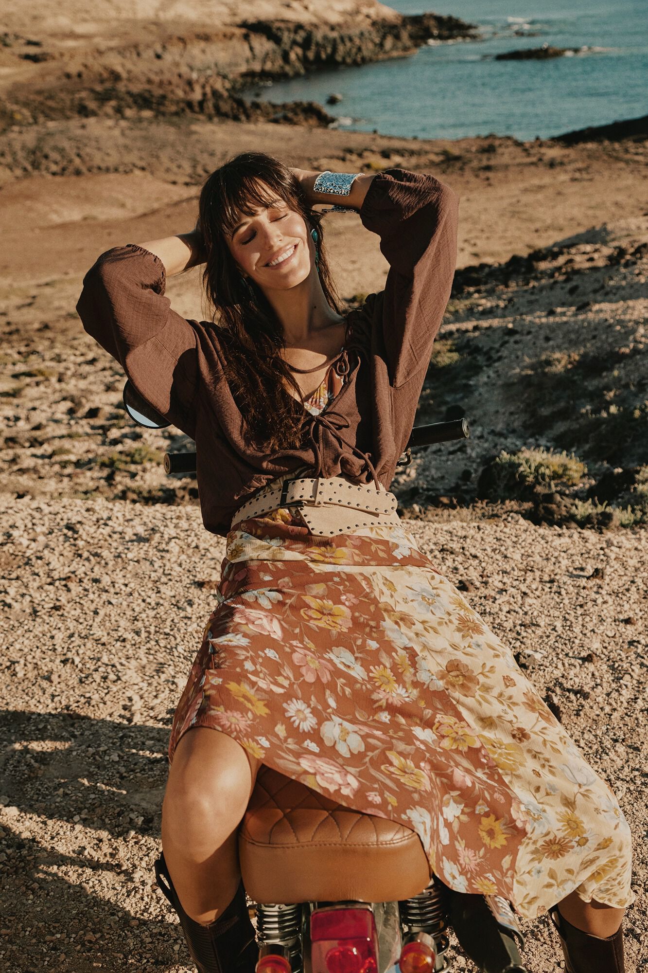 Slowlove Vestido estampado combinado