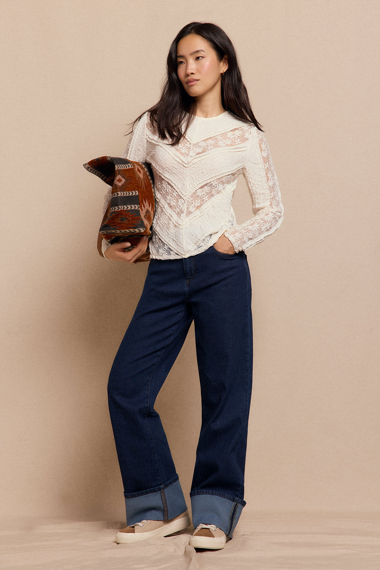 Slowlove Bolso shopper jacquard marr&oacute;n