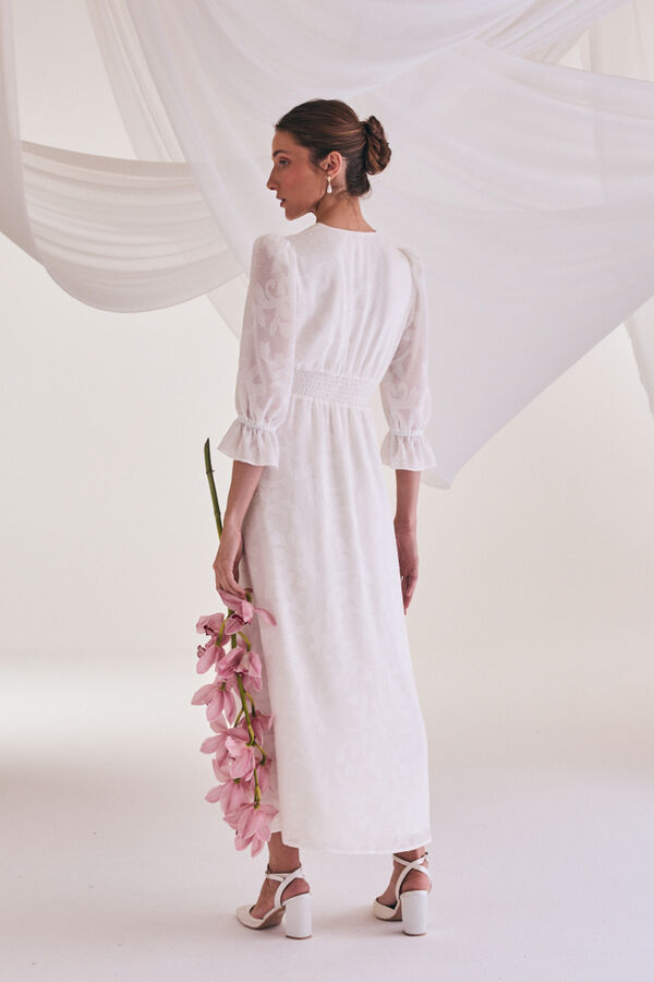 Pol&iacute;n Et Moi Vestido novia Liso Blanco