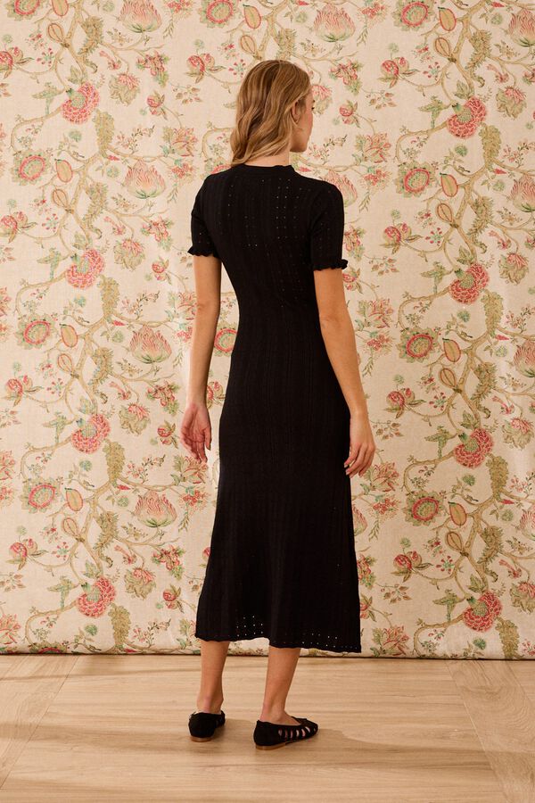 Pol&iacute;n Et Moi Vestido punto Stella Negro