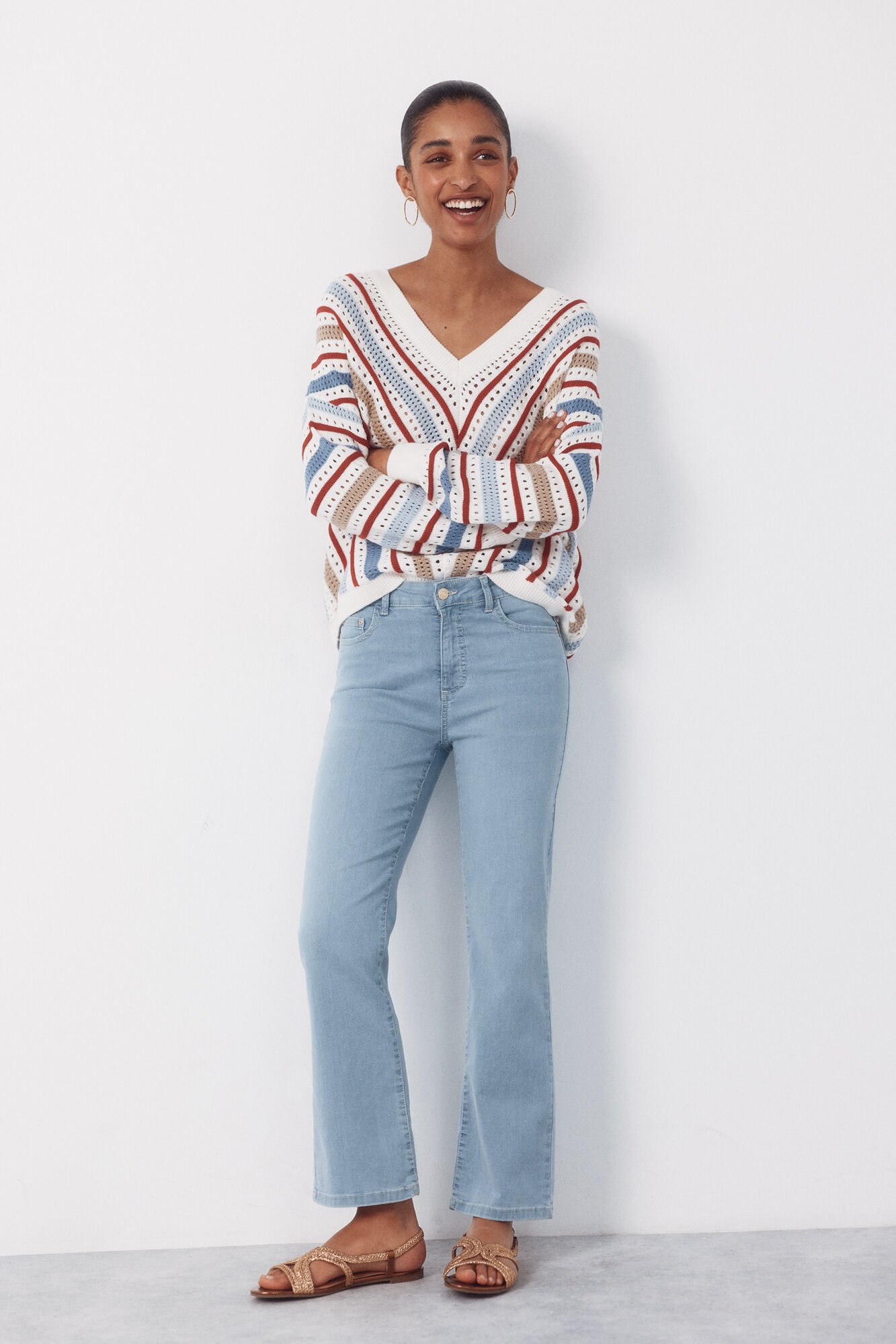 Cortefiel Jeans Sensational Campana Crop