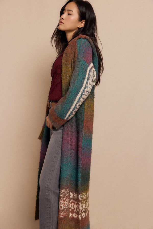 Slowlove Chaqueta larga jacquard Multicolor