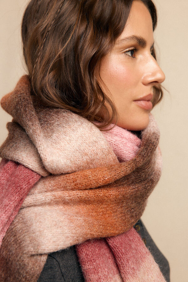 Slowlove Bufanda gruesa rayas Naranja