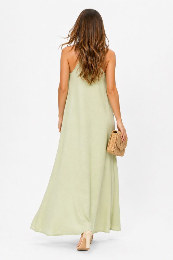 Object Vestido largo fluido Verde