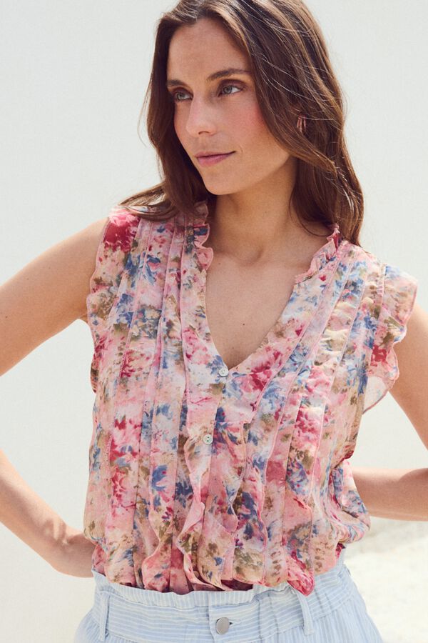 Pol&iacute;n Et Moi Camisa flores Olga Rosa