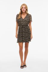 Vila Vestido corto de gasa Negro
