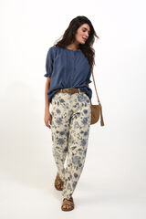 Slowlove Blusa dobby fluido Azul