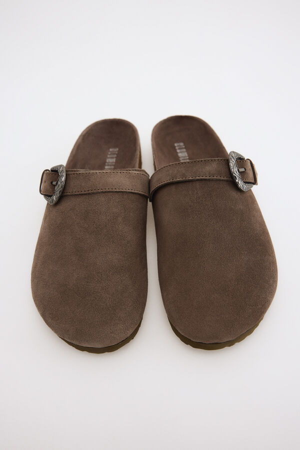 Slowlove Zueco piel destalonado Beige