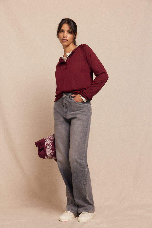 Slowlove Jeans rectos Gris oscuro