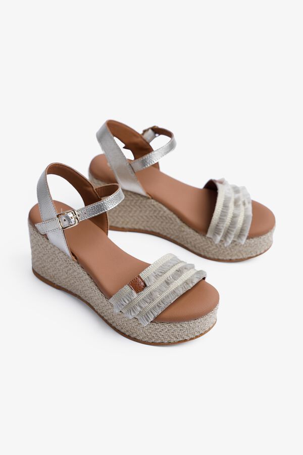 Popa Sandalia cu&ntilde;a baja se&ntilde;ora Arambol Flecos Gris