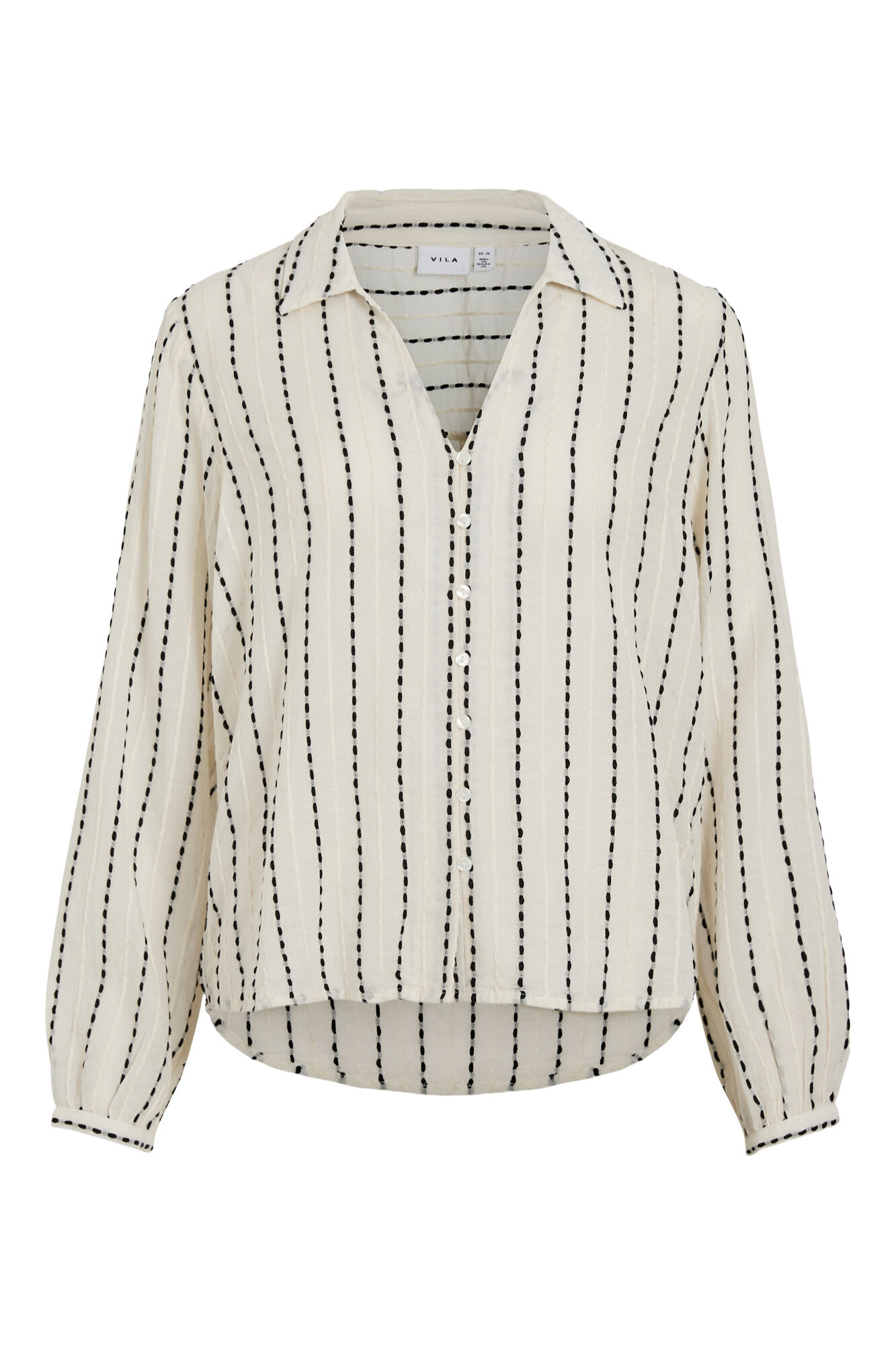 Vila Camisa de rayas bordadas