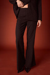 Slowlove Pantal&oacute;n campana de strass Negro