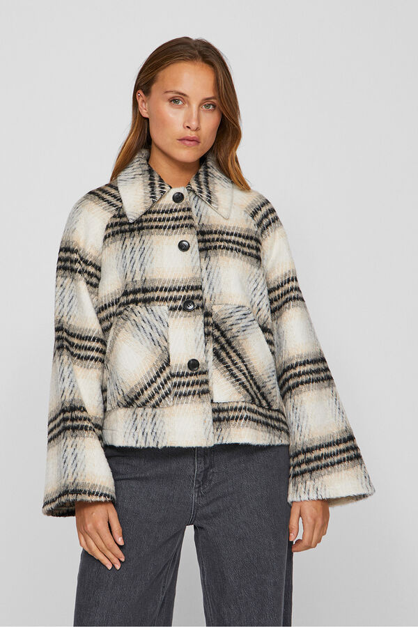 Vila Chaqueta de pa&ntilde;o abotonada Gris