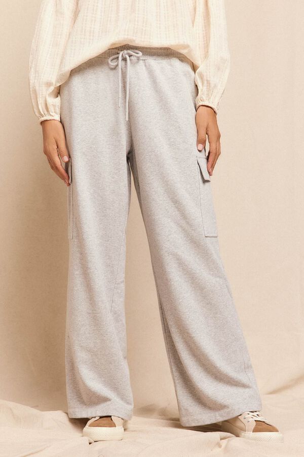Slowlove Pantalón de chandal cargo Gris