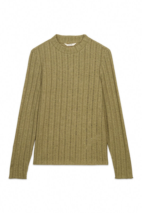 Slowlove Top punto estructura Kaki