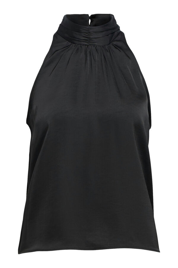 Object Top satinado lazada Negro