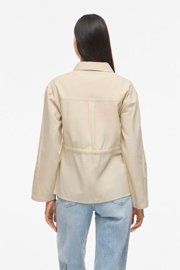 Vila Chaqueta sahariana de mujer de algod&oacute;n org&aacute;nico Beige