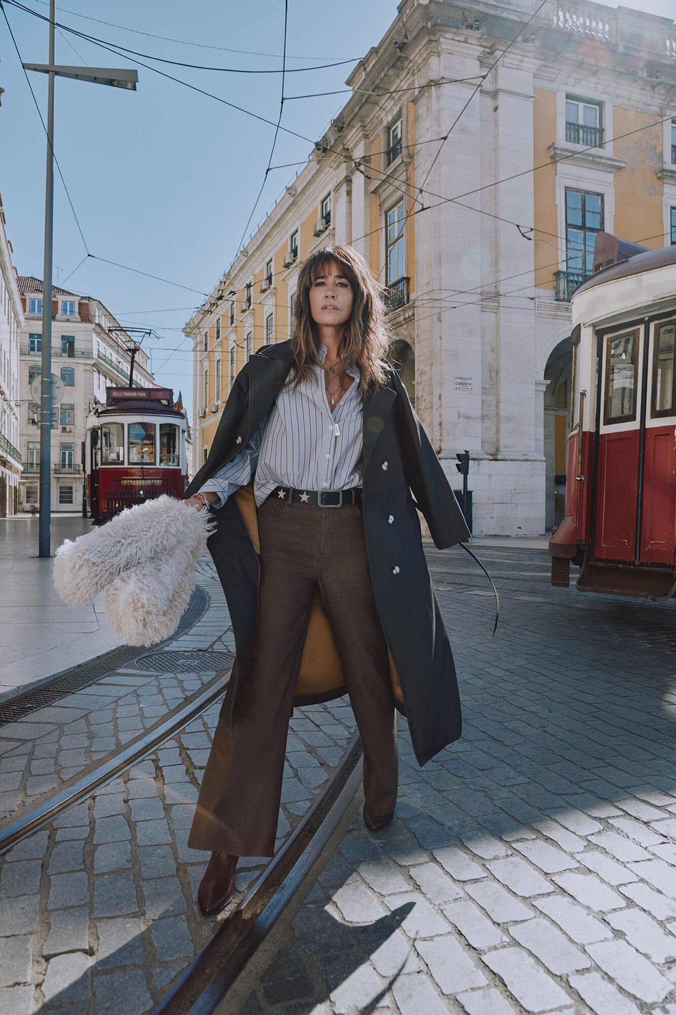 Slowlove Trench tejido efecto ante