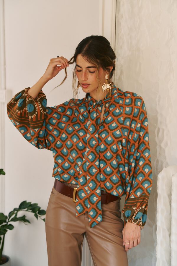 Jaase Blusa fluida Bianca Multicolor