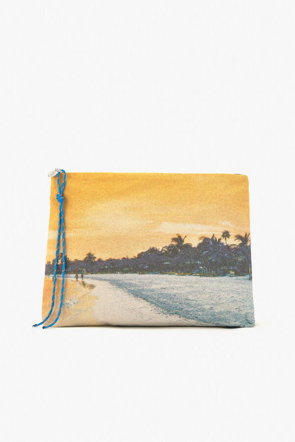 Zubi Bolso midi varadero canvas Estampado amarillo