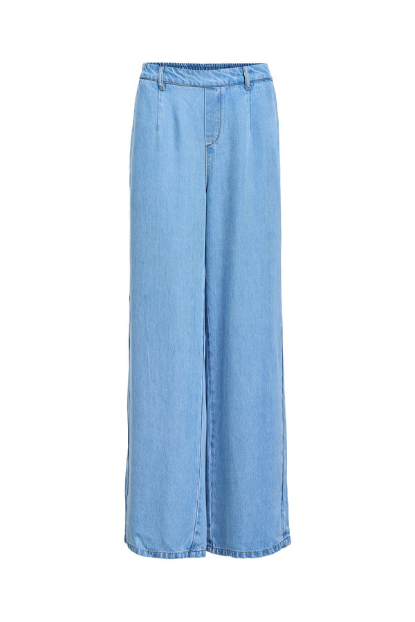 Object Pantal&oacute;n ancho tencel Azul