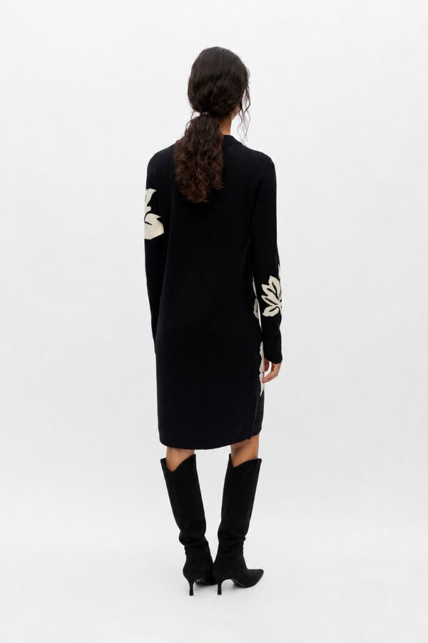 Object Vestido punto estampado Gris oscuro