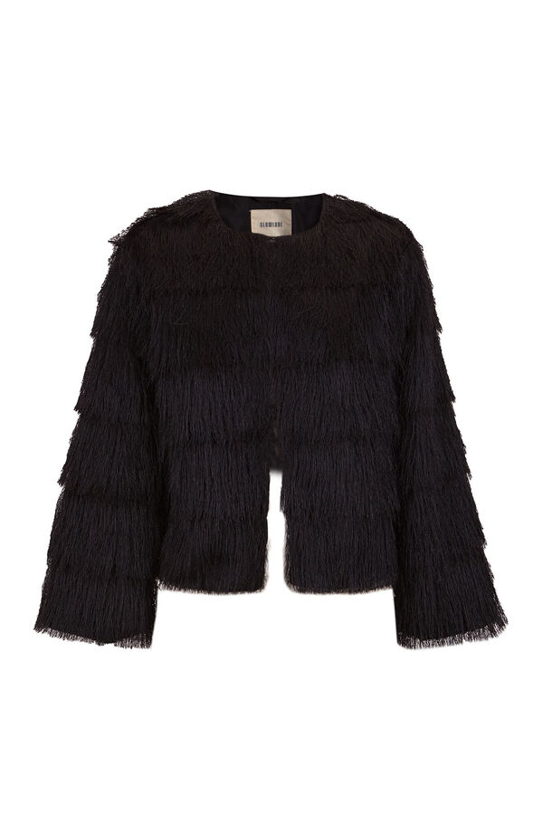 Slowlove Chaqueta con flecos Negro
