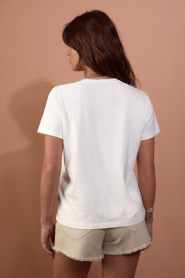 Slowlove Camiseta estampada Blanco