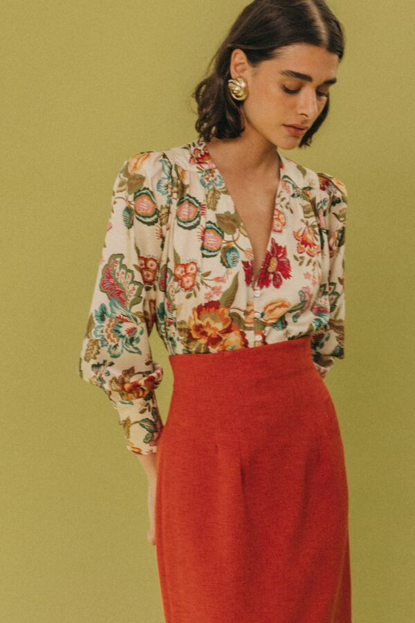 Cherubina Blusa Elowen Marfil