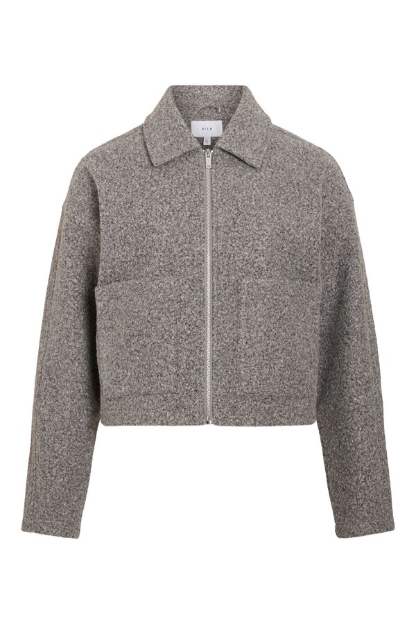 Vila Chaqueta corta boucl&eacute; Gris