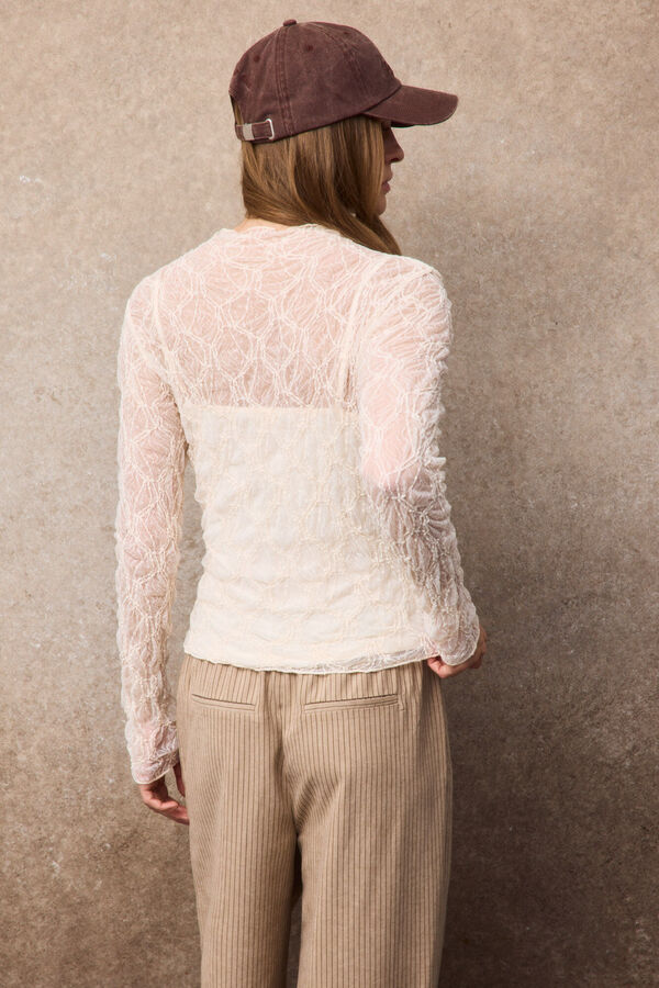 Slowlove Top encaje Marfil