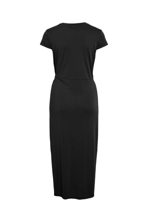 Vila Vestido midi con manga corta de modal Negro