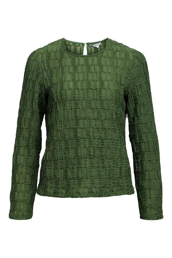 Object Top estructura manga larga Verde oscuro