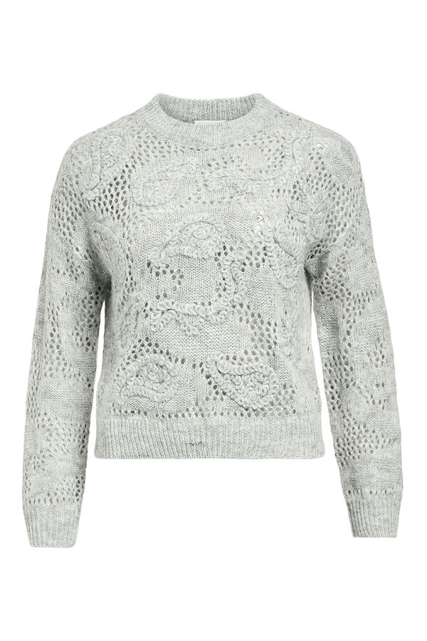 Object Jersey punto calado Gris