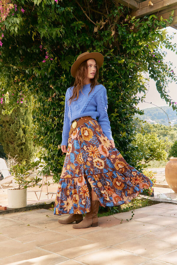 Jaase Falda daphne estampado tierra Multicolor