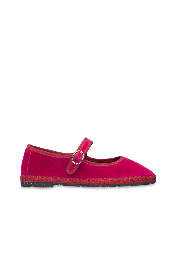 Flabelus Mery Jane de terciopelo Fucsia