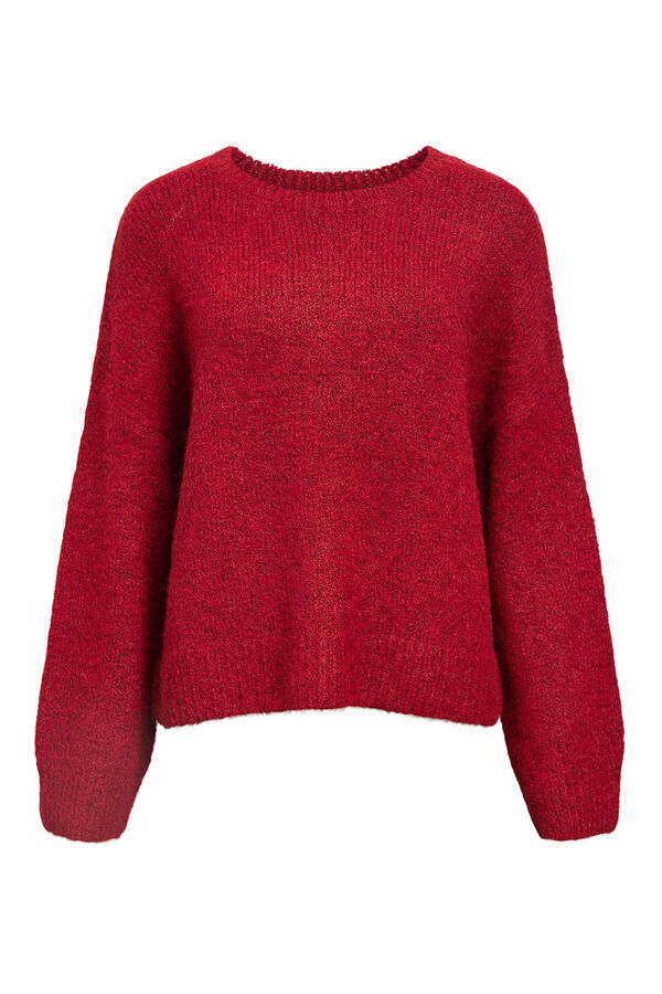 Object Jersey lana cuello redondo Rojo