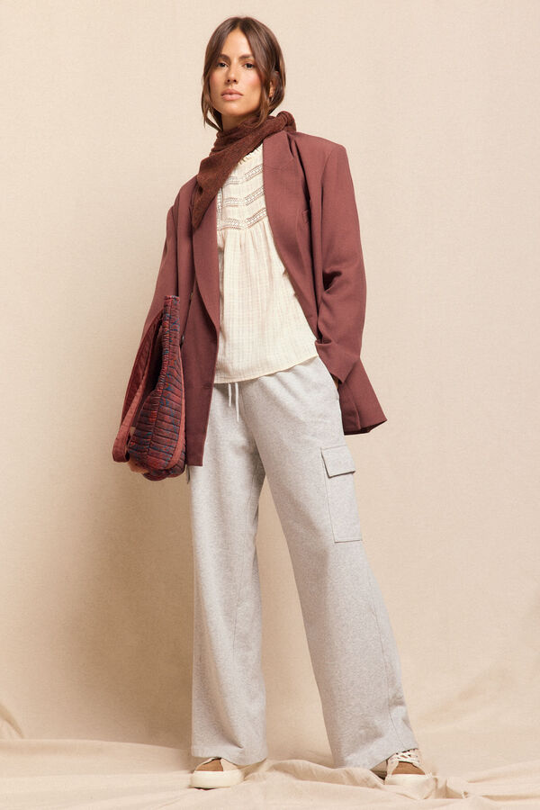 Slowlove Blusa puntillas Marfil