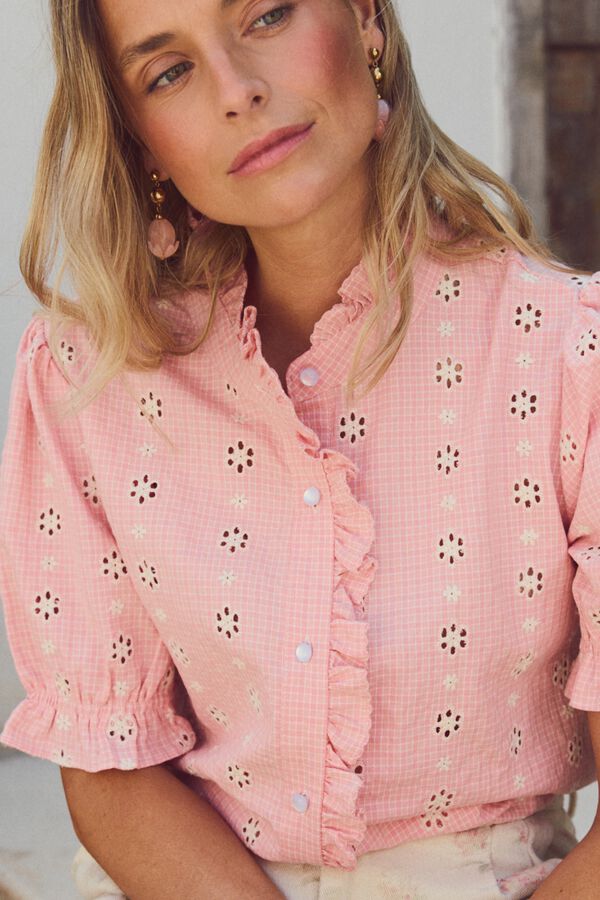 Pol&iacute;n Et Moi Blusa flor Naira Rosa