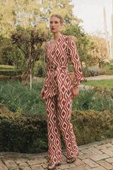 Cherubina Pantal&oacute;n Normanda Estampado naranja