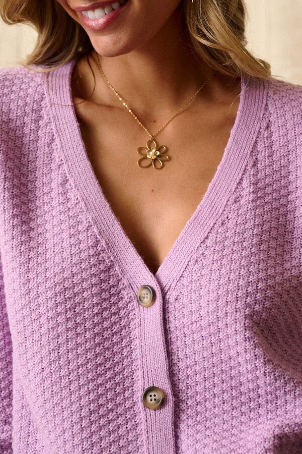 Pol&iacute;n Et Moi Cardigan botones Lila Lila