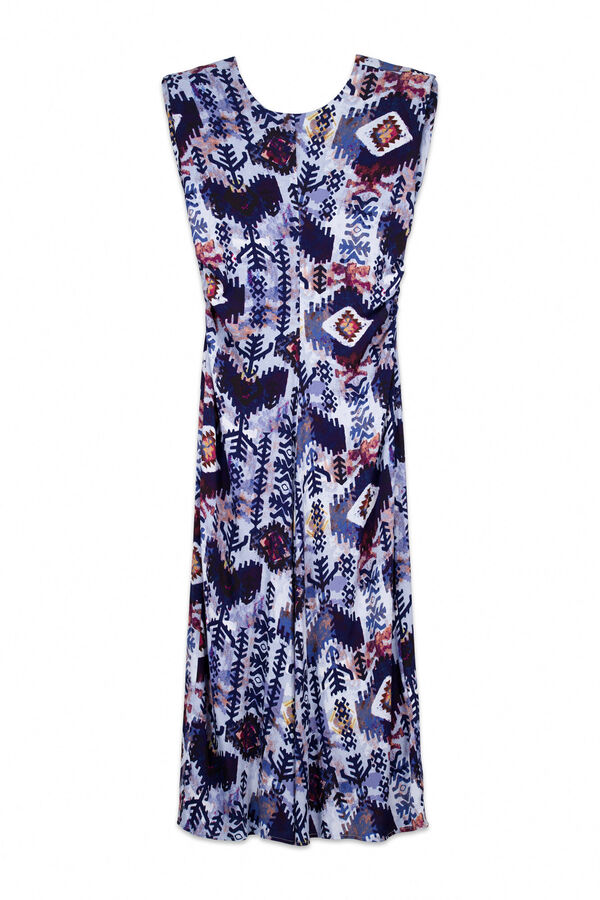 Slowlove Vestido estampado hombreras Multicolor