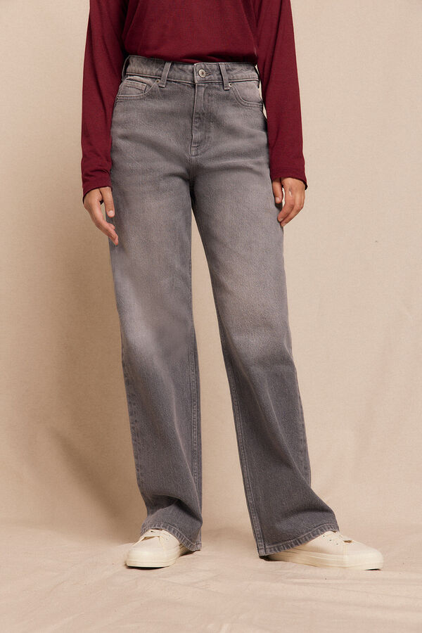 Slowlove Jeans rectos Gris oscuro