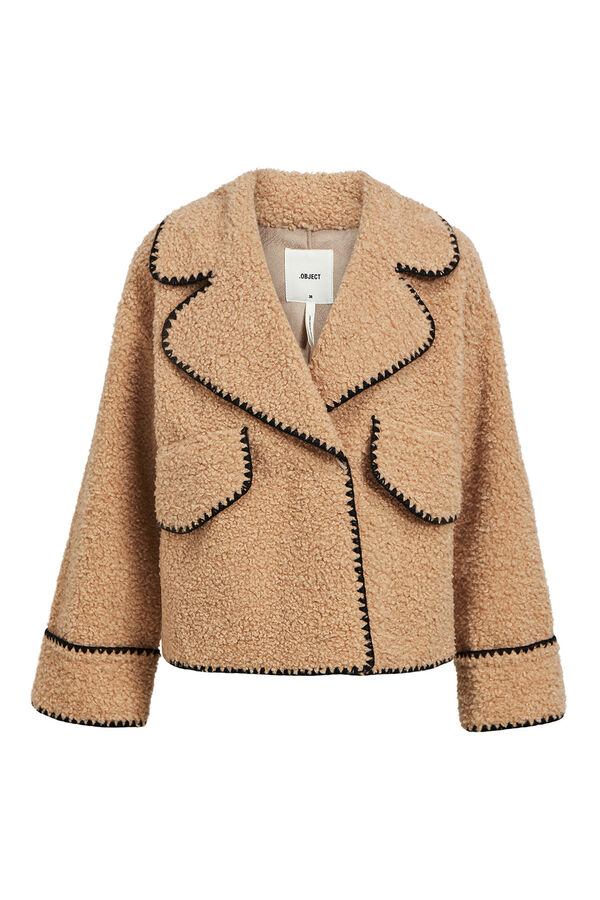 Object Chaqueta borreguillo sint&eacute;tico Beige