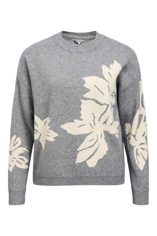 Object Jersey punto estampado Gris